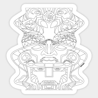 bohemian alien helmet ecopop Sticker